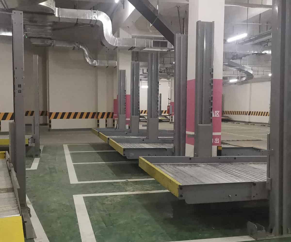 四柱升降式停車立體車庫回收